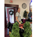 woman walking through church door